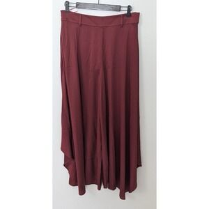 LilySilk Wide Leg Silk Fig Red Oxblood Pants 29 Palazzo Womens Christmas